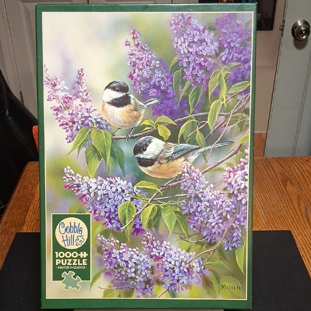 Cobble Hill Chickadees And Lilacs 1000  Puzzle